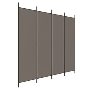 vidaXL 4-panels rumdeler 200x220 cm stof antracitgr&aring;