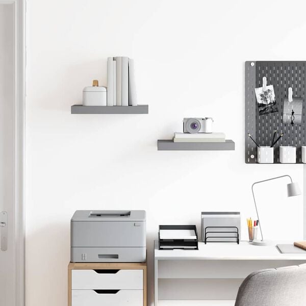 vidaXL v&aelig;ghylder 2 stk. 40x23x3,8 cm MDF gr&aring;