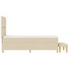 vidaXL Box spring seng med madras Creme 80 x 200 cm Stof