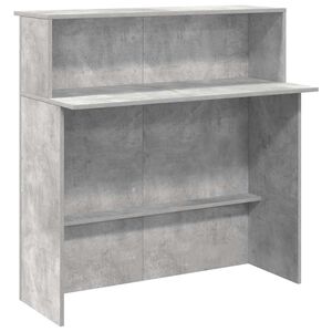vidaXL receptionsskranke 100x50x103,5 cm konstrueret tr&aelig; beton gr&aring;