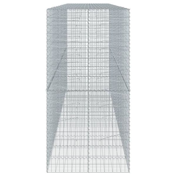 vidaXL gabionkurv med cover 550x100x200 cm galvaniseret jern