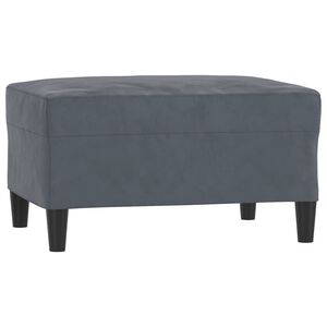 vidaXL fodskammel 70x55x41 cm velour m&oslash;rkegr&aring;