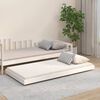 vidaXL sengeramme uden madras 75x190 cm massivt fyrretr&aelig; hvid