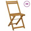 vidaXL foldbare bistrostole 8 stk. massivt akacietr&aelig;