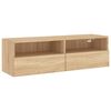 vidaXL v&aelig;gh&aelig;ngt tv-bord 100x30x30 cm konstrueret tr&aelig; sonoma-eg