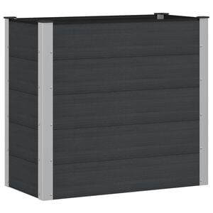 vidaXL H&oslash;jbed Sort 100 x 50 x 91 cm WPC og Aluminium
