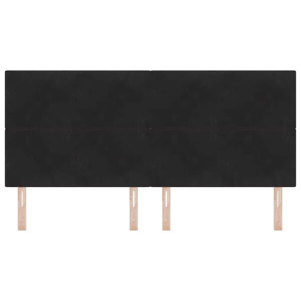 vidaXL Hovedg&aelig;rde med hovedg&aelig;rde Sort 200 cm Faux l&aelig;der