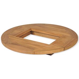 vidaXL &oslash;lkassebordplade teak 70 cm