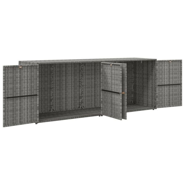 vidaXL opbevaringsskab til haven 198x55,5x80 cm polyrattan gr&aring;