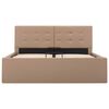 vidaXL hydraulisk opbevaringsseng 120 x 200 cm kunstl&aelig;der cappuccino