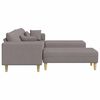vidaXL Sofa med pude 3 pcs Gr&aring;brun Stof