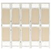 vidaXL 5-panels rumdeler 175x165 cm stof cremefarvet