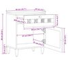 vidaXL Natskab med skuffe Brun 50 x 33 x 60 cm Massivt mangotr&aelig;