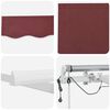 vidaXL markise med LED-lys 300x250 cm automatisk betjening bordeaux