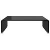vidaXL TV-stander/monitorstand sort glas 40x25x11 cm