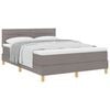 vidaXL Box spring seng med pude Gr&aring;brun 140 x 190 cm Stof