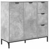 vidaXL Sideboard Beton Gr&aring; 89,5 x 33 x 82 cm Konstrueret tr&aelig;