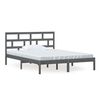 vidaXL sengeramme 150x200 cm King Size massivt tr&aelig; gr&aring;