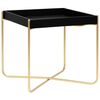 vidaXL sidebord 38x38x38,5 cm MDF sort og guldfarvet