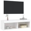 vidaXL tv-bord med LED-lys 100x30x30 cm hvid