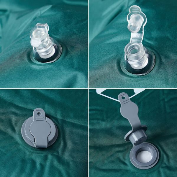 vidaXL selvoppustelig campingmadras med pude gr&oslash;n