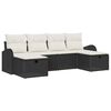 vidaXL Sofa S&aelig;t 6 stk. Sort og Cream polyrattan