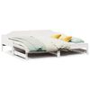 vidaXL daybed med udtr&aelig;k 90x200 cm massivt fyrretr&aelig; hvid