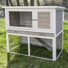 Kerbl gnaverhus Lucky med metalbund 115x65x100 cm hvid