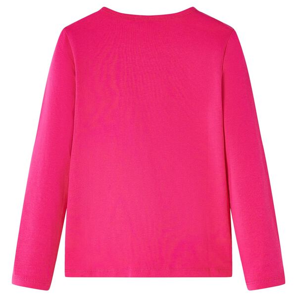 Langærmet T-shirt til børn str. 92 pink