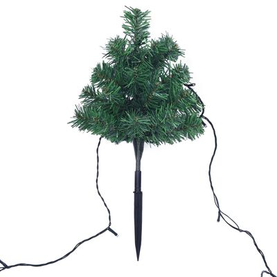 vidaXL juletræer til havesti 6 stk. med LED-lys 45 cm PVC varm hvid