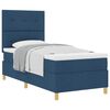vidaXL Box spring seng med hovedg&aelig;rde Bl&aring; 100 x 200 cm Stof