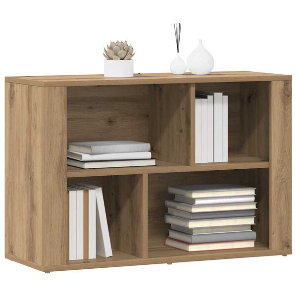 vidaXL Sideboard Artisan Egetræ 80 x 30 x 53 cm Konstrueret træ