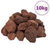 vidaXL vulkanske sten 10 kg 5-8 cm r&oslash;d