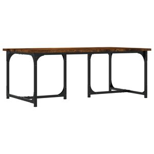 vidaXL sofabord 90x50x35 cm konstrueret tr&aelig; r&oslash;get egetr&aelig;sfarve