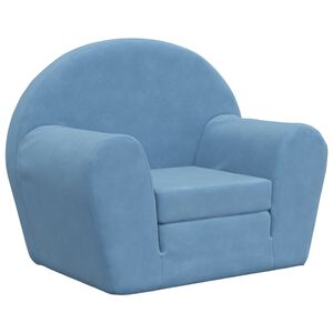vidaXL sovesofa til b&oslash;rn bl&oslash;dt plys bl&aring;