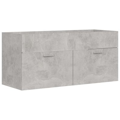 vidaXL vaskeskab 100x38,5x46 cm spånplade betongrå