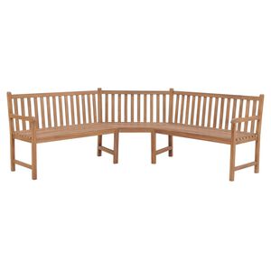 vidaXL hj&oslash;rneb&aelig;nk til haven 185x185x90 cm massivt teaktr&aelig;