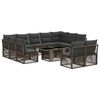 vidaXL Havesofa S&aelig;t 12 stk. Gr&aring; polyrattan