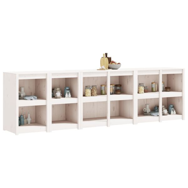 vidaXL udend&oslash;rs k&oslash;kkenskabe 4 stk. massivt fyrretr&aelig; hvid