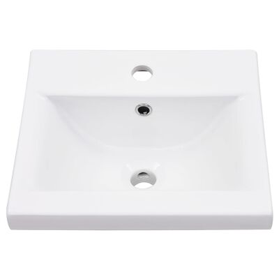 vidaXL indbygget håndvask på stel jern hvid