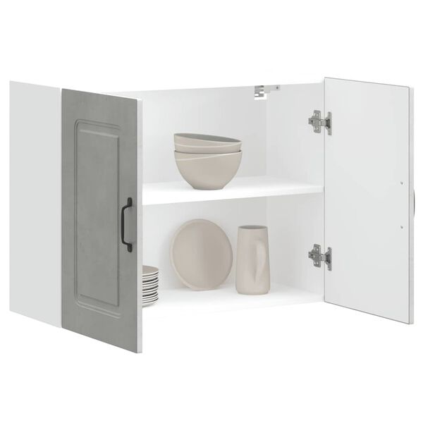 vidaXL k&oslash;kkenv&aelig;gskab Kalmar konstrueret konstrueret tr&aelig; beton gr&aring;