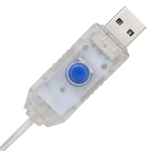 vidaXL Juletræ med 240 LED'er Varm hvid 180 cm PET