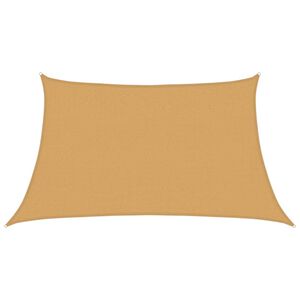 vidaXL solsejl 160 g/m&sup2; 3/4x2 m trapezformet HDPE lysegr&aring;