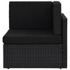 vidaXL 2-personers sofa modul&aelig;r polyrattan sort