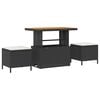 vidaXL Havesofa Sæt 13 pcs Sort polyrattan