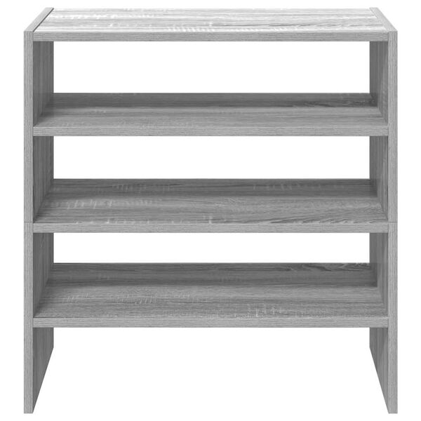 vidaXL skostativer stabelbare 2 stk. 60x30x30,5 cm gr&aring; sonoma-eg