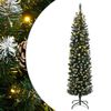 vidaXL kunstigt smalt juletr&aelig; med 300 LED-lys 240 cm