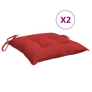 vidaXL stolehynder 2 stk. 40x40x7 cm oxfordstof r&oslash;d