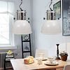 vidaXL loftslampe i metal 2 stk. højdejusterbar moderne hvid