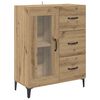 vidaXL Highboard Artisan Egetr&aelig; 69,5 x 34 x 180 cm Konstrueret tr&aelig;